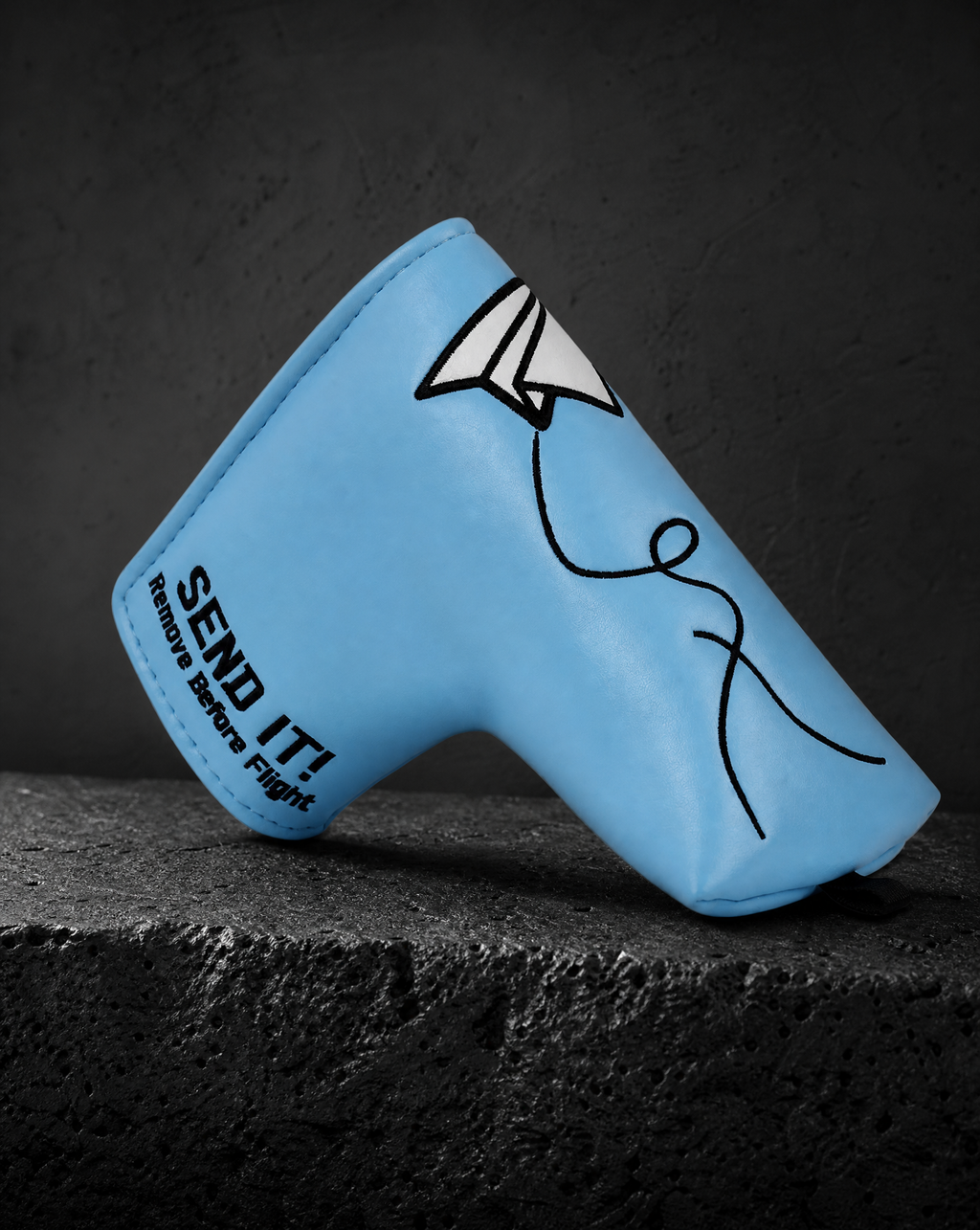 Paper Airplane Send It Blue Blade Putter Head Cover