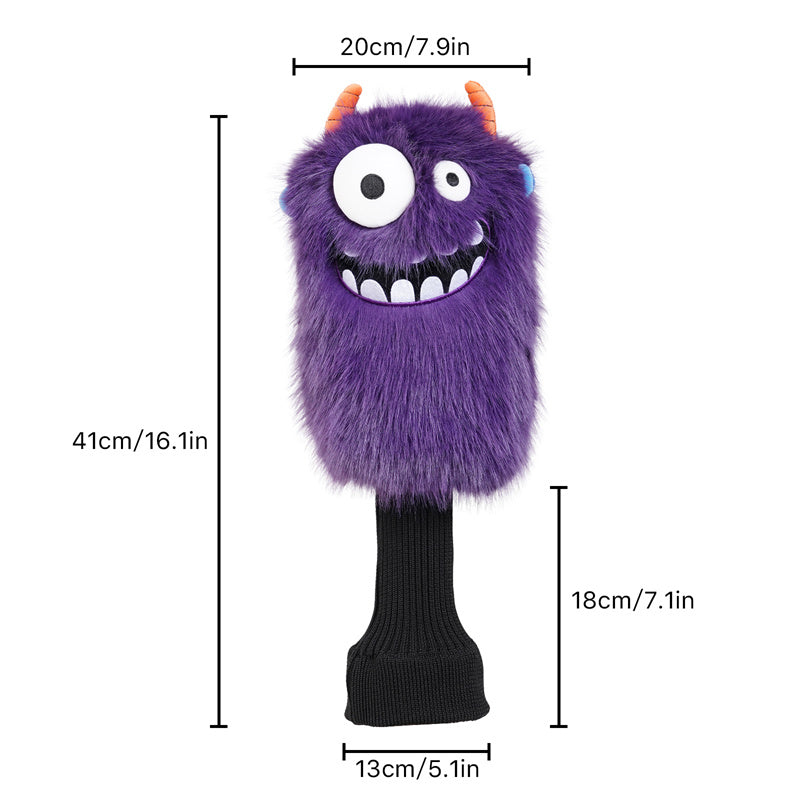 Purple Monster Golf Club Driver Head Cover