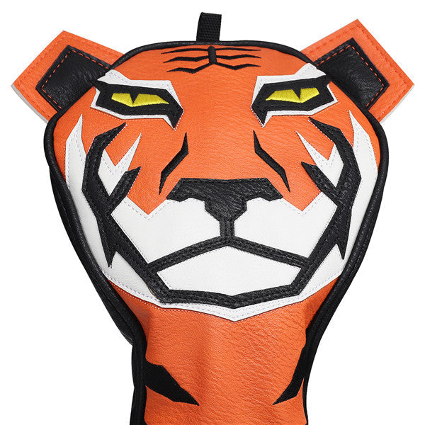 Orange Tiger Golf Head Covers Set