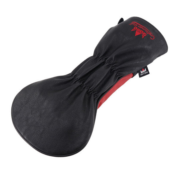 Red Black Leather Angry Bombs Golf Headcovers