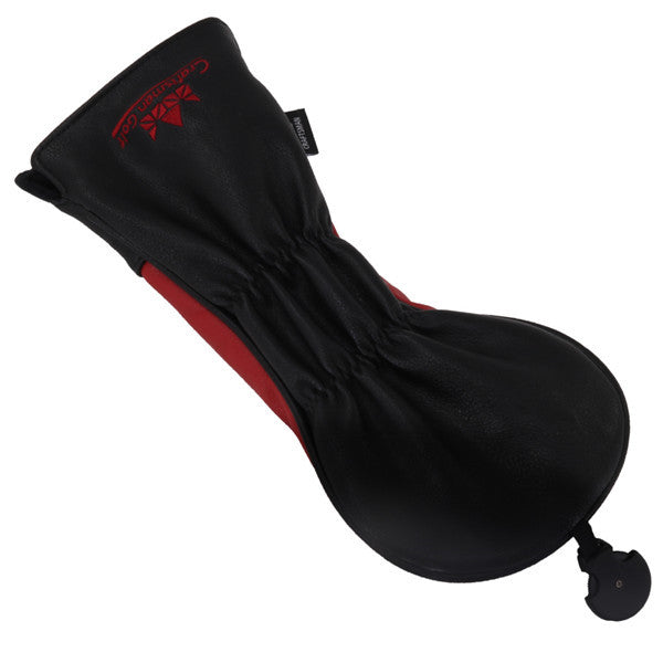 Red Black Leather Angry Bombs Golf Headcovers