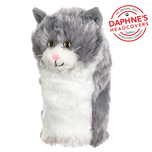 Daphnes Headcovers - Grey and White Cat Driver