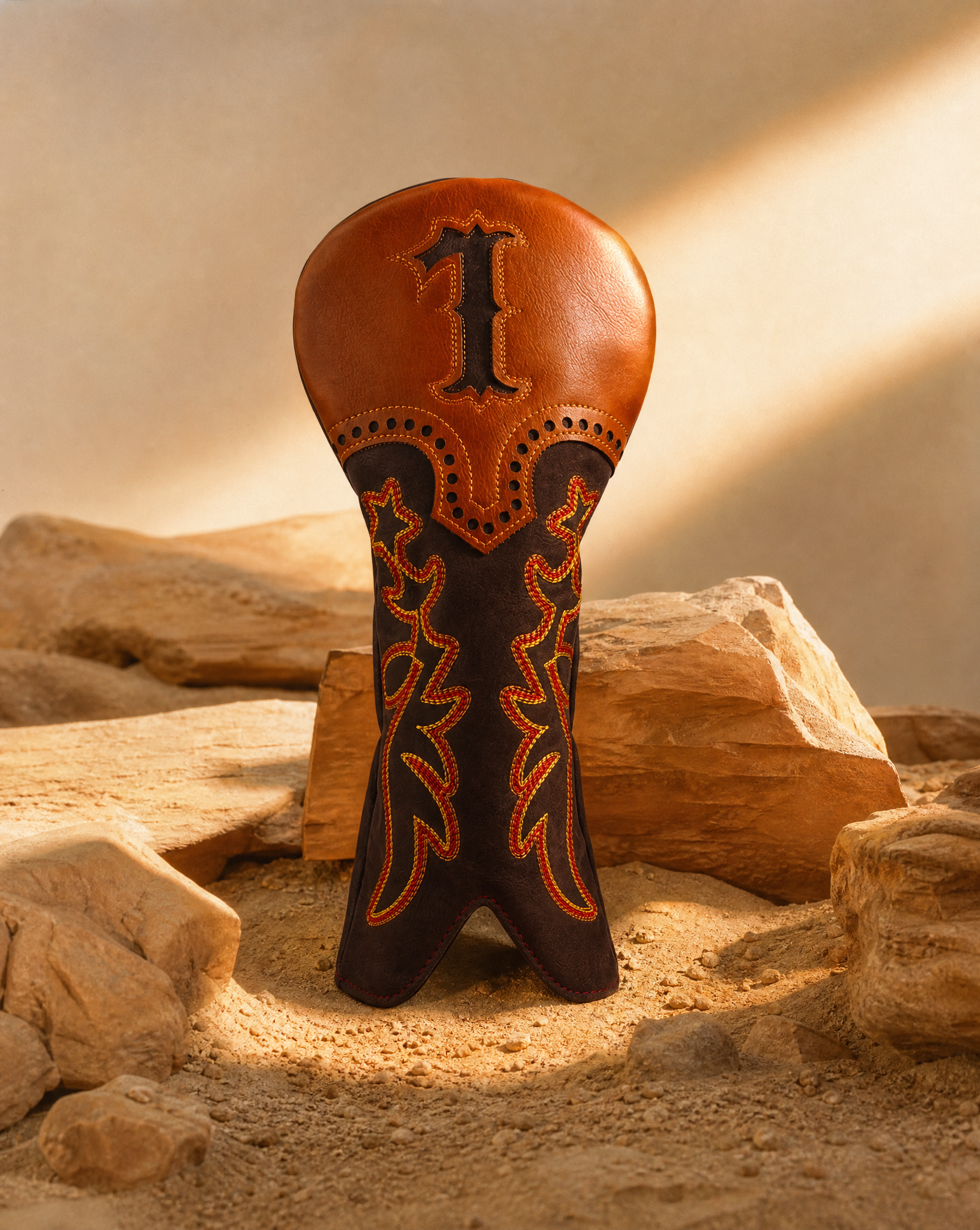 Brown Cowboy Boots Driver Head Cover