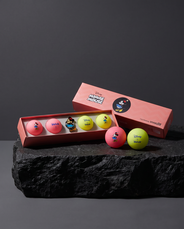 Volvik VIVID LITE Disney Golf Ball & Marker Gift Pack Minnie Mouse