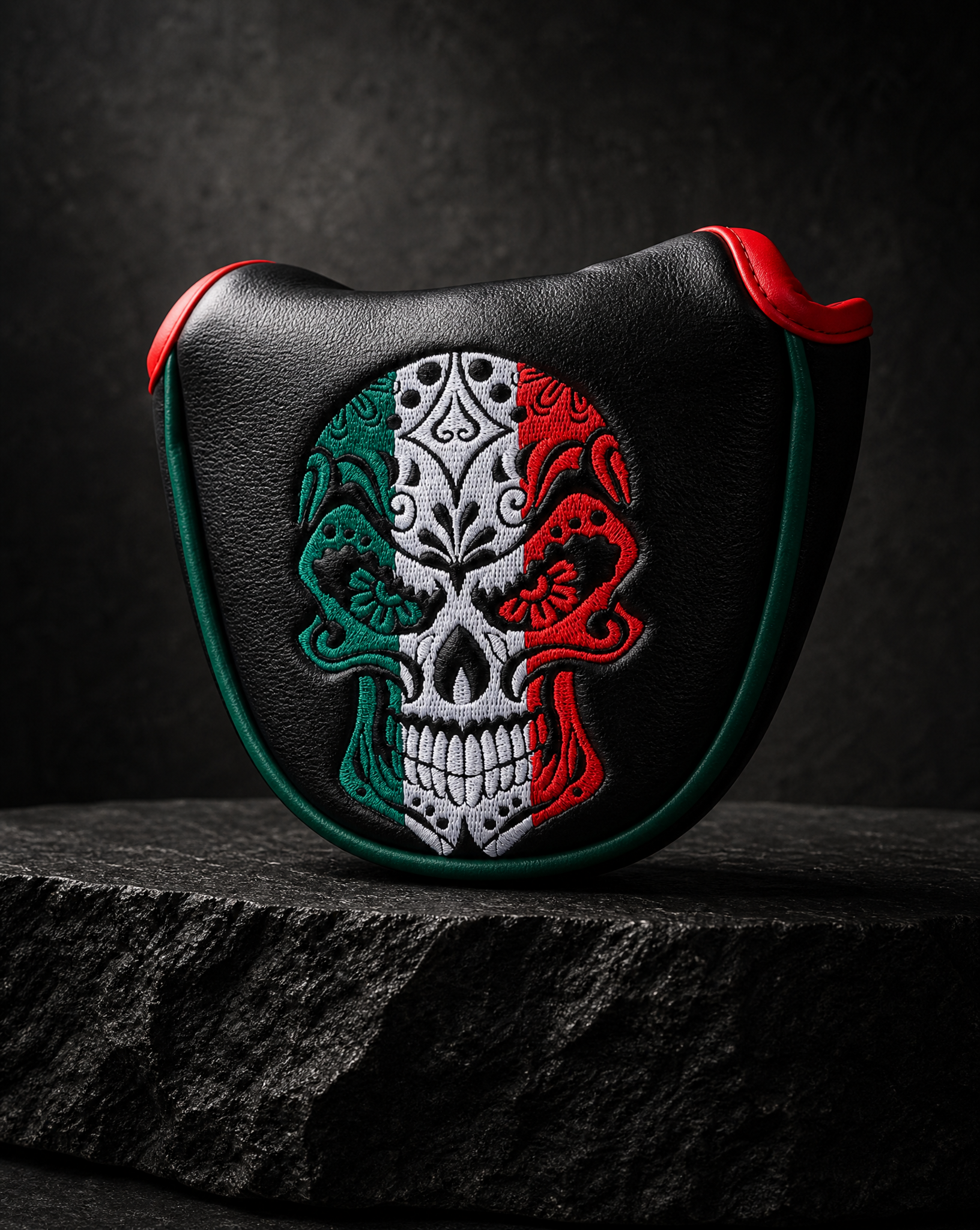 Black Mexican Day of the Dead Putter Golf Head Cover