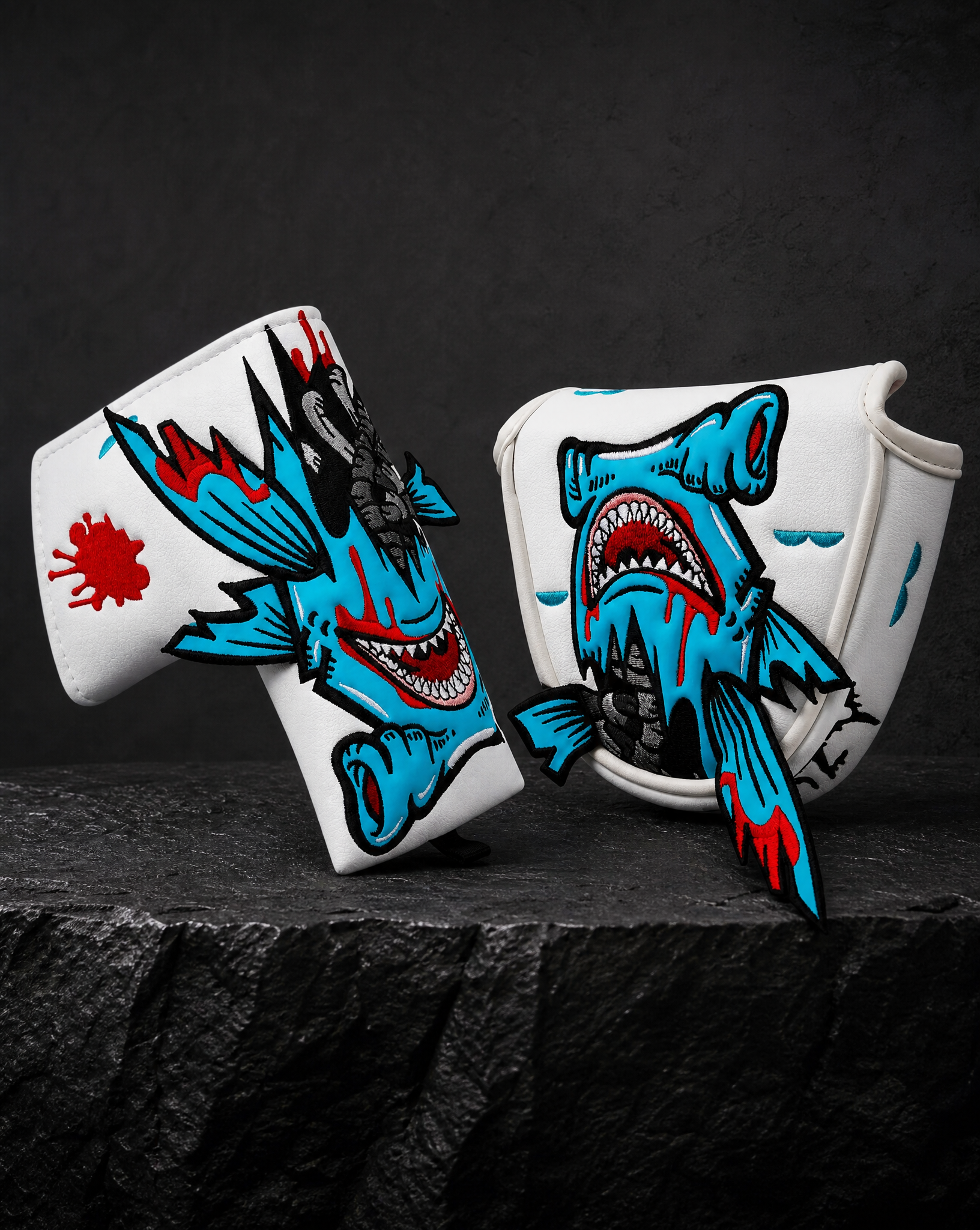 White PU Monster Fish Putter Head Cover