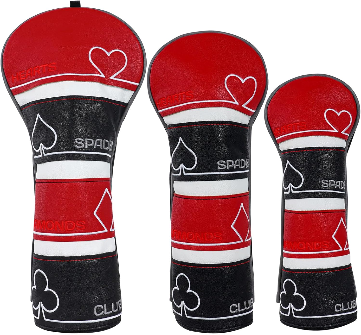 Poker Spade Hearts Diamonds Golf Headcovers