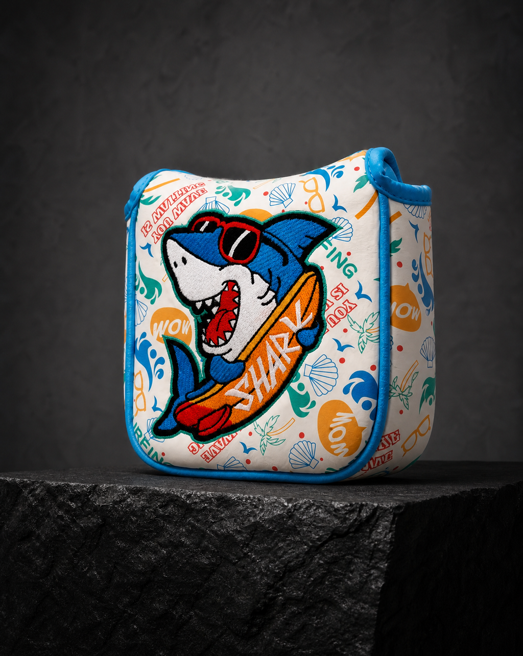 Sunglasses Shark Print Putter Golf Head Cover