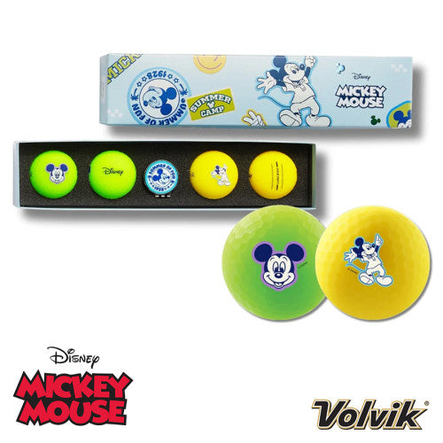 Volvik VIVID SOFT Disney Golf Ball & Marker Gift Pack Mickey Mouse