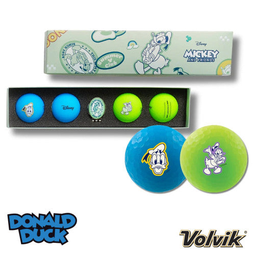 Volvik VIVID SOFT Disney Golf Ball & Marker Gift Pack Donald Duck