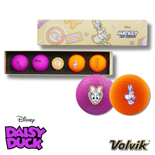Volvik VIVID SOFT Disney Golf Ball & Marker Gift Pack Daisy Duck