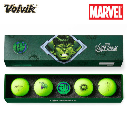 Volvik VIVID SOFT 4.0 Marvel Captain America Golf Ball & Marker Gift Set
