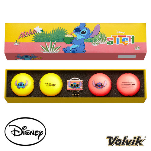 Volvik VIVID Disney Stitch Golf Ball & Marker Gift Set