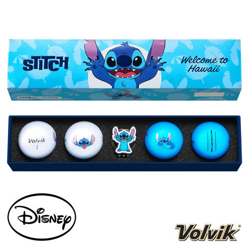 Volvik VIVID Disney Stitch Golf Ball & Marker Gift Set