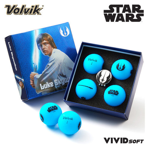 Volvik VIVID SOFT Star Wars 4 Golf Ball & Marker Gift Pack