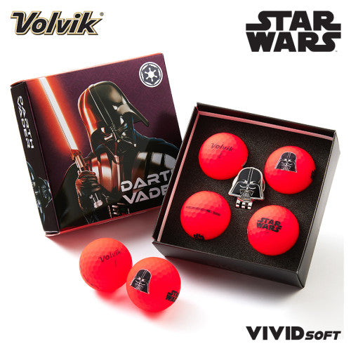 Volvik VIVID SOFT Star Wars 4 Golf Ball & Marker Gift Pack