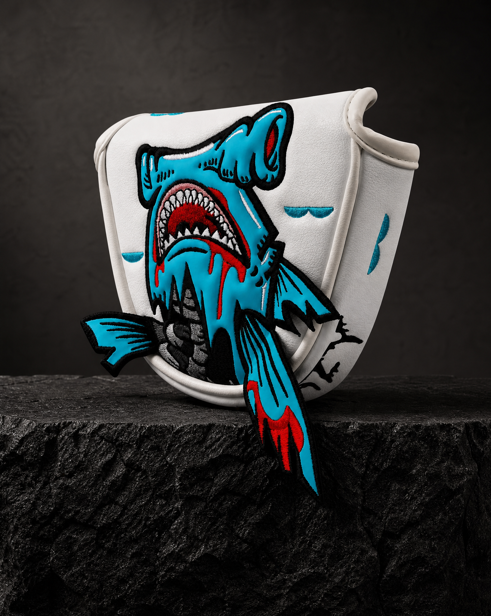White PU Monster Fish Putter Head Cover