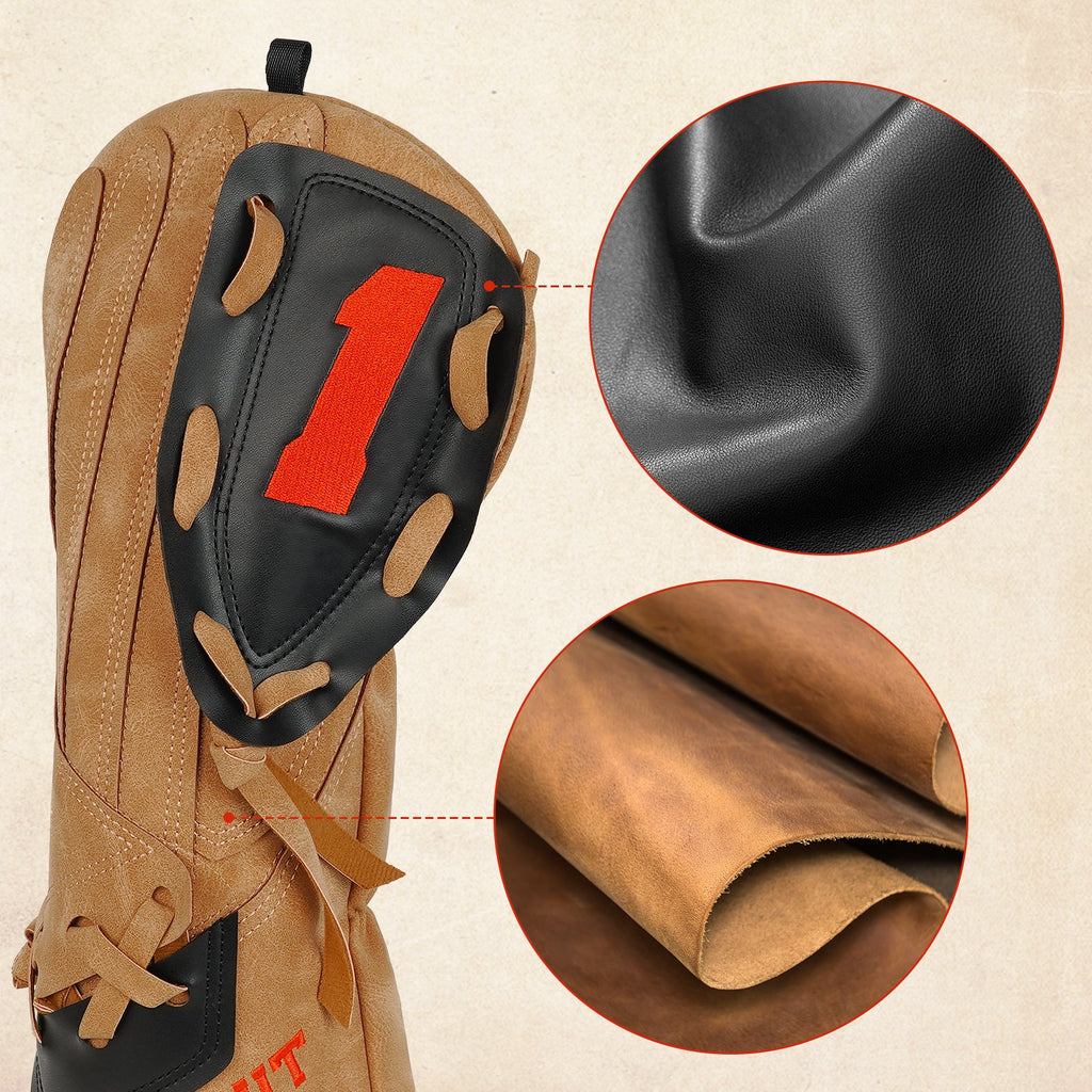 Light Brown Baseball Driver Golf Headcover
