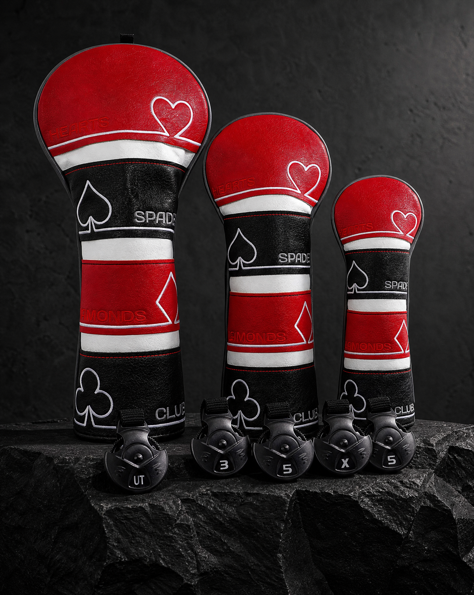 @Poker Spade Hearts Diamonds Golf Head Covers