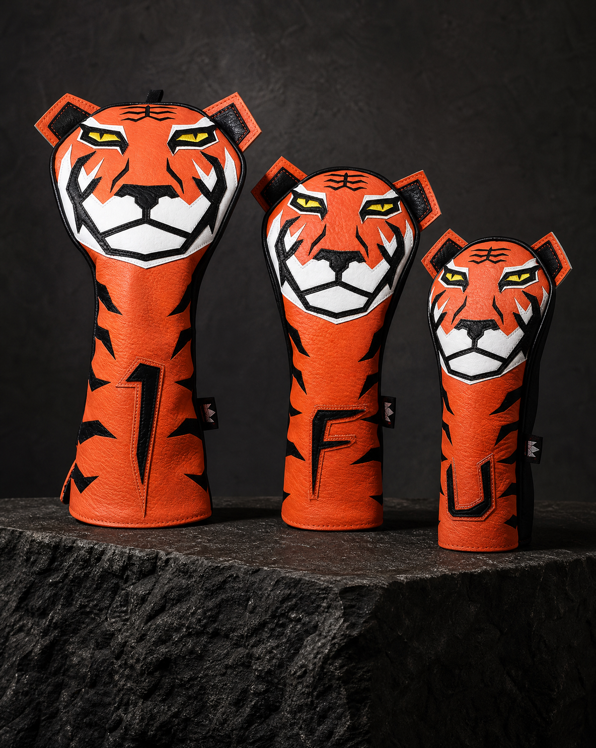 @Orange Tiger Golf Head Covers Set