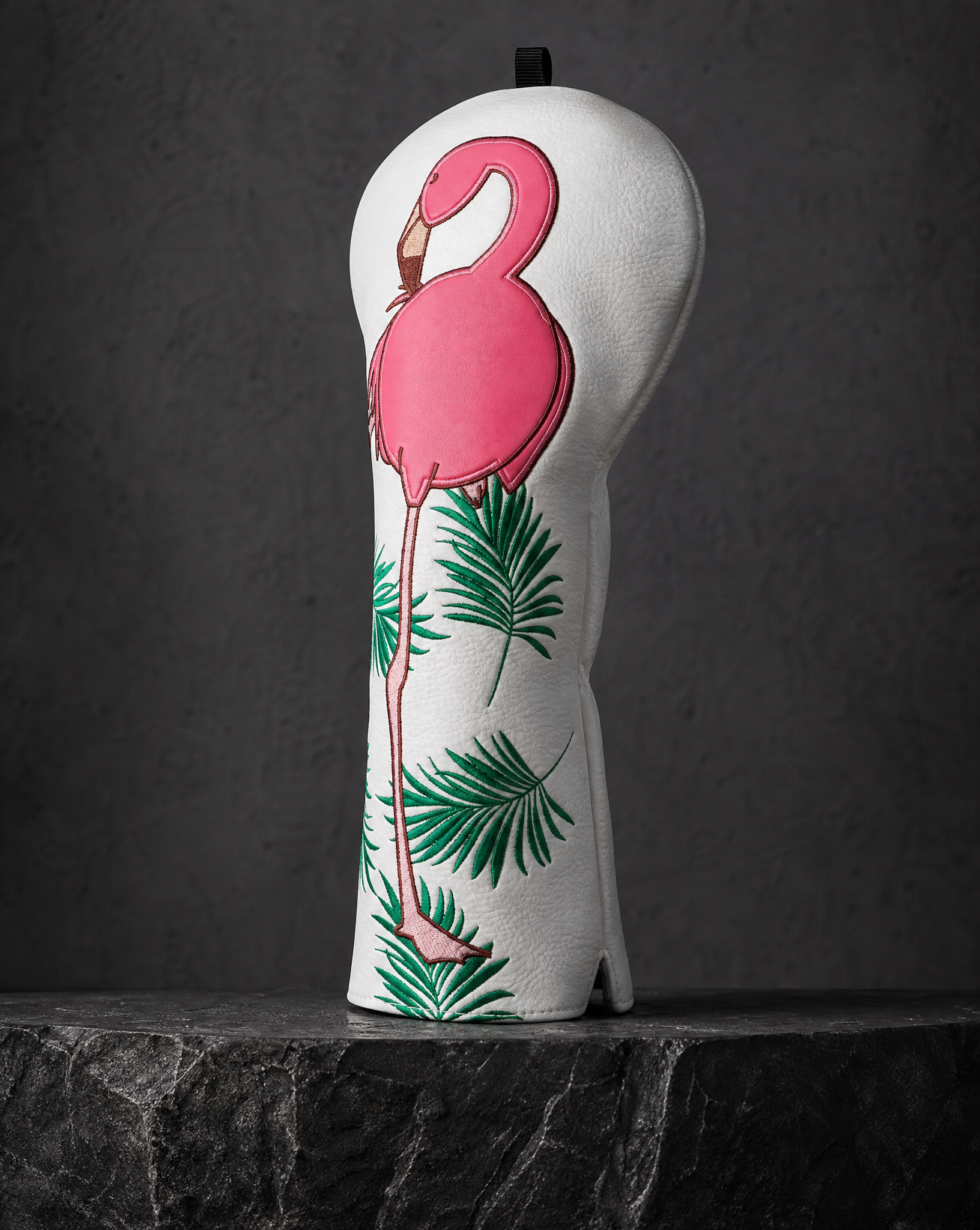 @Flamingo White Wood Golf Head Cover