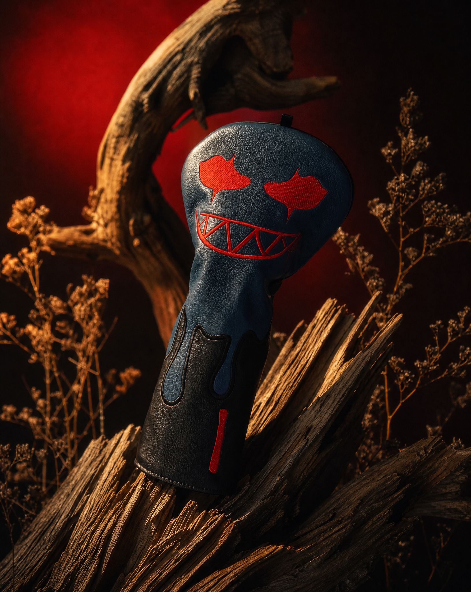 Black Red Eye Ghost Wood Head Cover Set
