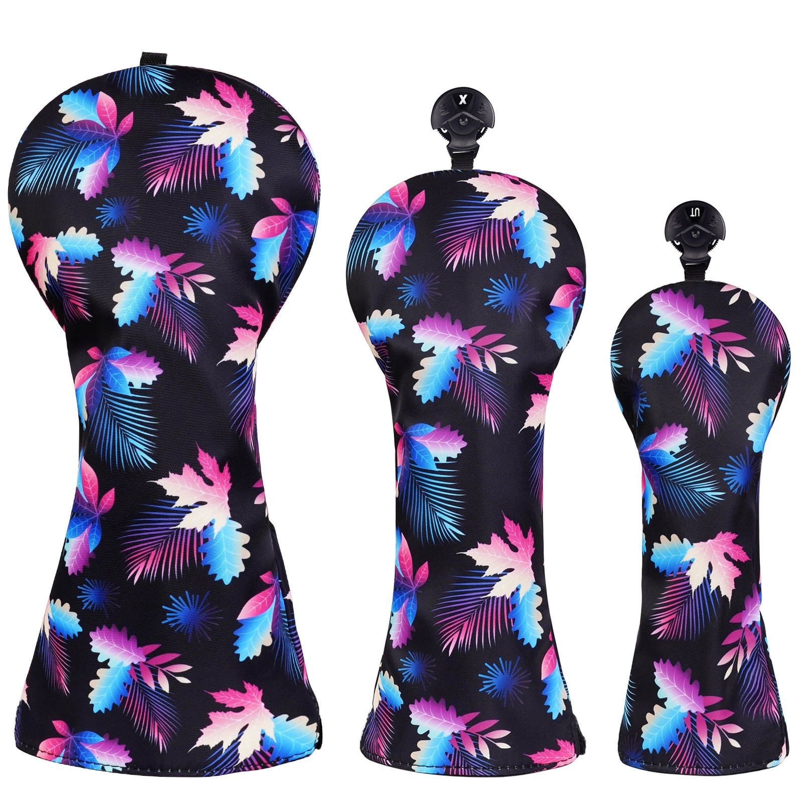 Maple Leaves Floral Canva Golf Head Cover Set