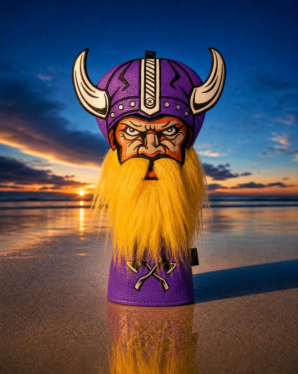 Purple Vikings Golf Headcover Set